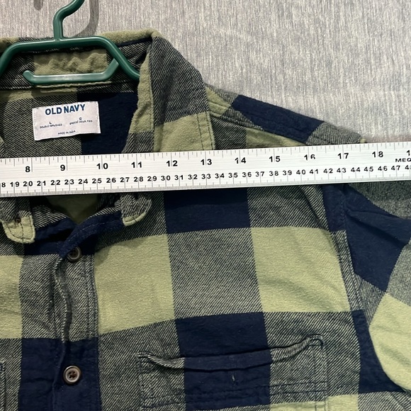 Green and blue long sleeve shirt Old Navy size Large - Picture 4 of 14